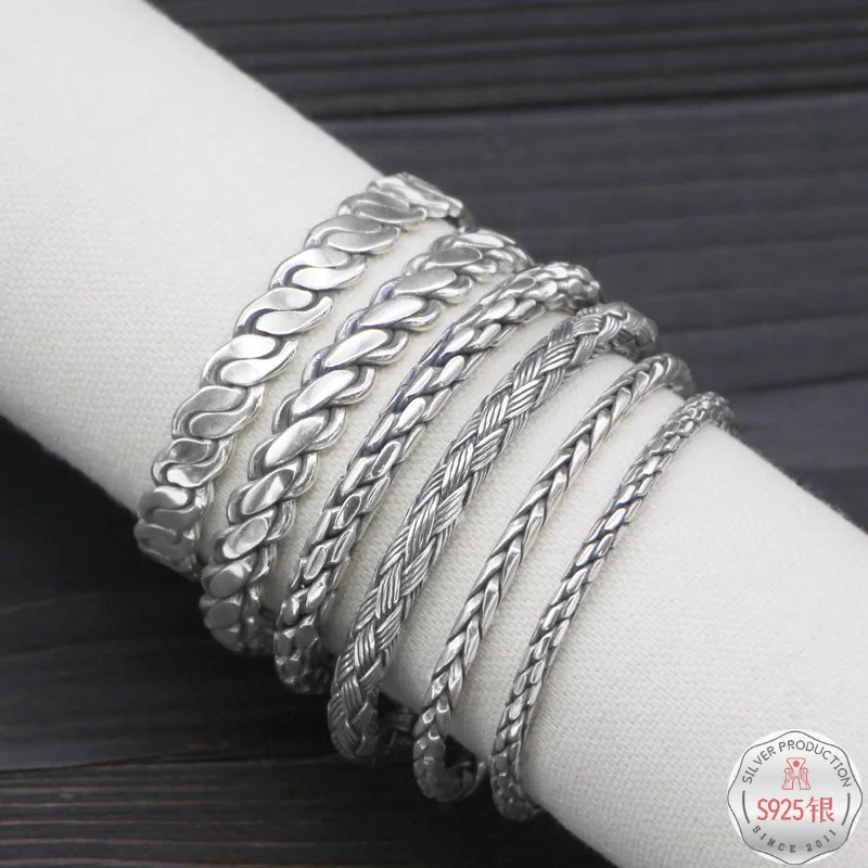 S925 Fine Silver Make Adjustable Bracelet Girl'S-Delicate Circular Ring Thai Silver Hemp Rope Entirely Handmade Weave Chains-
S925 Fine Silver Make Adjustable Bracelet Girl'S-Delicate Circular Ring Thai Silver Hemp Rope Entirely Handmade Weave Chains-
