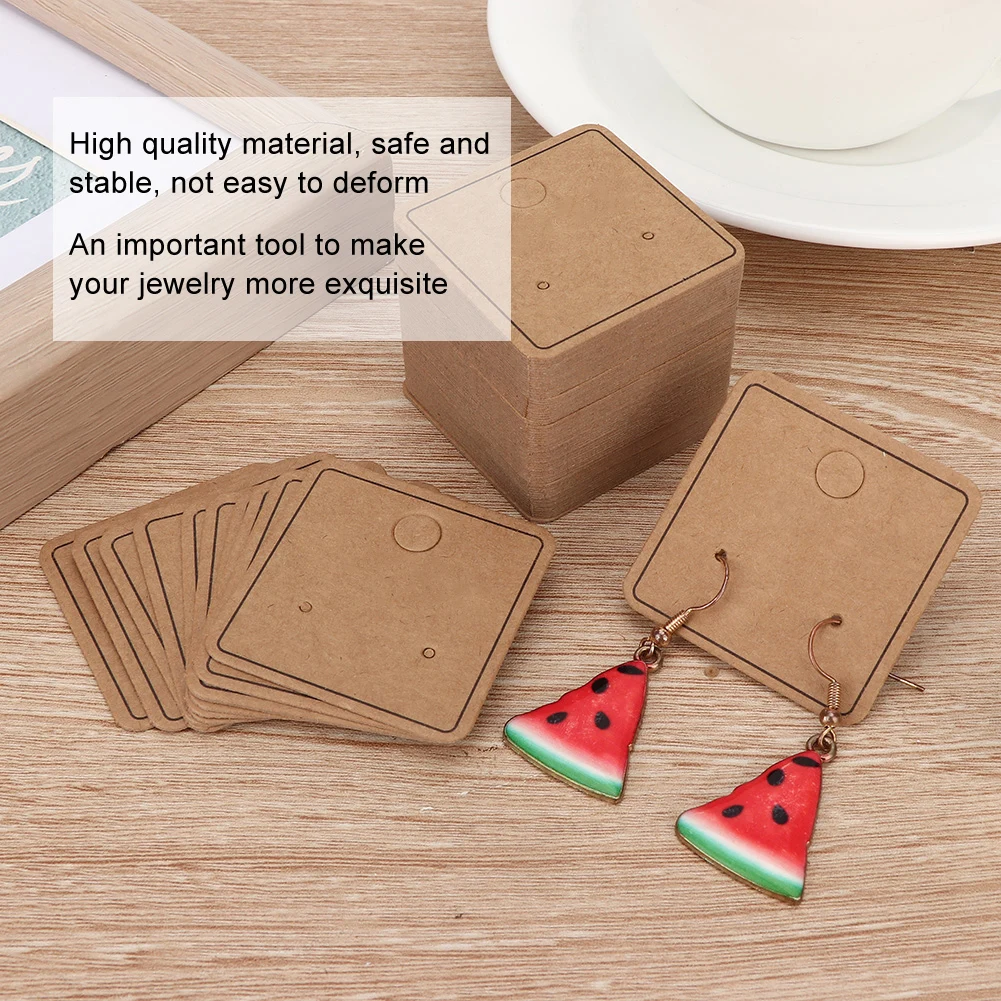 korean kraft paper jam 100pcs fashion earrings packing card ear