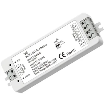 20PCS 3CH*4A 12-24VDC CV Controller V3 MINI Controller Dimming/color temperature/RGB 3 in 1 LED Controller RF Wireless Reciever
20PCS 3CH*4A 12-24VDC CV Controller V3 MINI Controller Dimming/color temperature/RGB 3 in 1 LED Controller RF Wireless Reciever