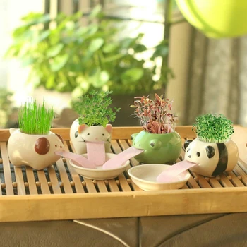 Mini Ceramic Plant Pots Cute Automatic Watering Flower Pot Watering Planter Animal Tongue Drinking Succulent Plants Pots
Mini Ceramic Plant Pots Cute Automatic Watering Flower Pot Watering Planter Animal Tongue Drinking Succulent Plants Pots