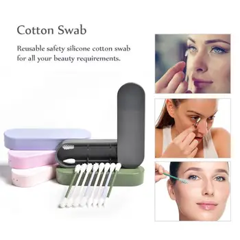 Double Head Reusable Cotton Swab Multi-function Portable Ear Cleaning Silicone Makeup Swabs Cosmetic Cleaning Tools
Double Head Reusable Cotton Swab Multi-function Portable Ear Cleaning Silicone Makeup Swabs Cosmetic Cleaning Tools