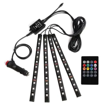 4 4 Packs 48 LED Car Interior Lights,Car LED Strip Lights,MultiColor Music Light LED Under dash Lighting Kit with Sound Active
4 4 Packs 48 LED Car Interior Lights,Car LED Strip Lights,MultiColor Music Light LED Under dash Lighting Kit with Sound Active