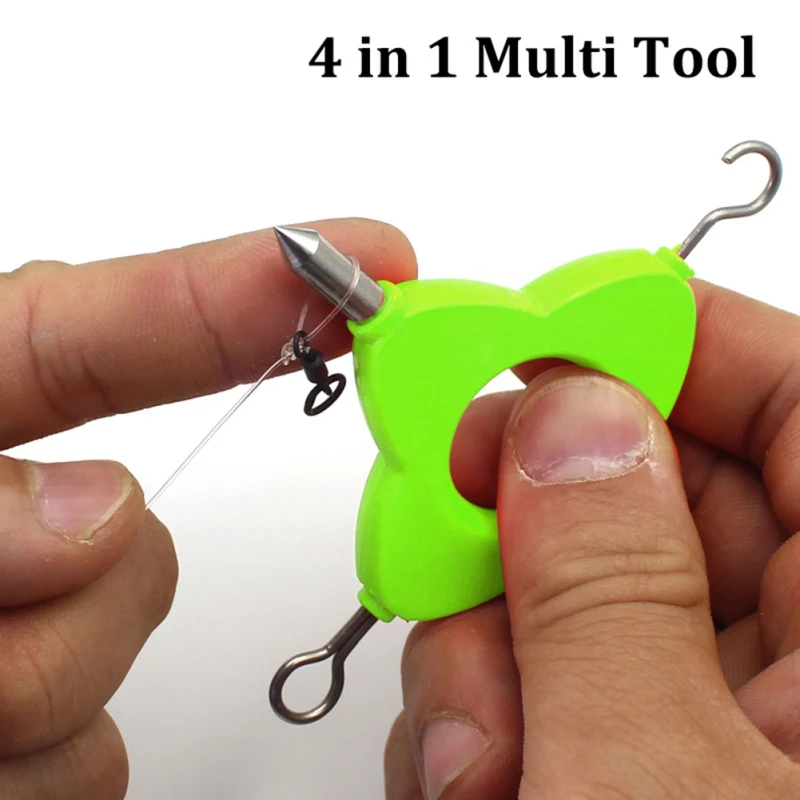 4 in 1 Multi Tool Knot Puller Tool for Rig Making Method Feeder Fishing Feeders Green Tighten Knot Tool Hold Swivels Tackle
4 in 1 Multi Tool Knot Puller Tool for Rig Making Method Feeder Fishing Feeders Green Tighten Knot Tool Hold Swivels Tackle