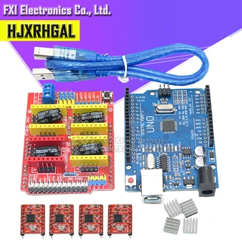 4pcs DRV8825 driver expansion board+ cnc shield V3 engraving machine 3D Printe for Arduino UNO R3 with USB cable
4pcs DRV8825 driver expansion board+ cnc shield V3 engraving machine 3D Printe for Arduino UNO R3 with USB cable