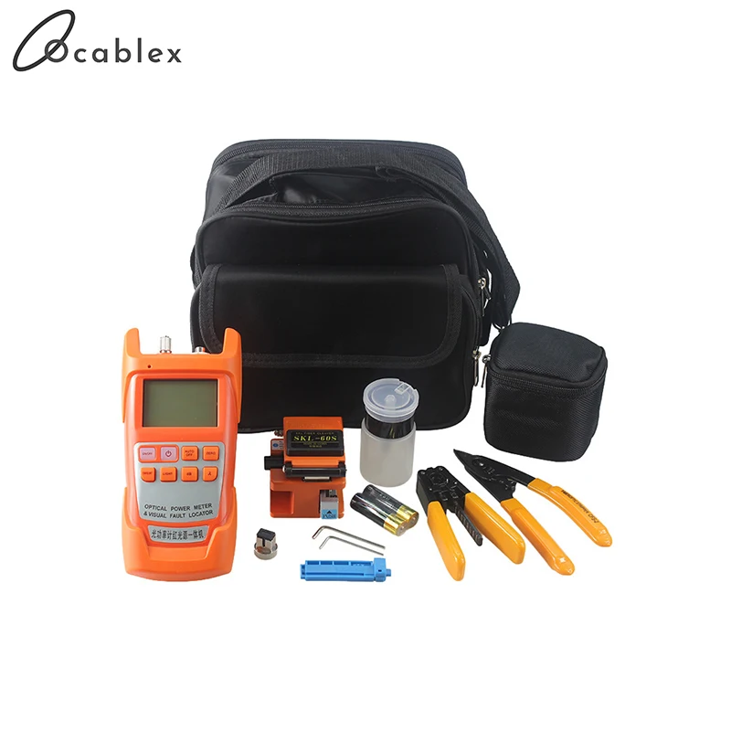 Fiber Optic ToolKits Package 5 In 1 Optical Fiber Fiber Cleaver SKL-60S/ Strippers Optical Power Meter 1mW VFL 1mW
Fiber Optic ToolKits Package 5 In 1 Optical Fiber Fiber Cleaver SKL-60S/ Strippers Optical Power Meter 1mW VFL 1mW