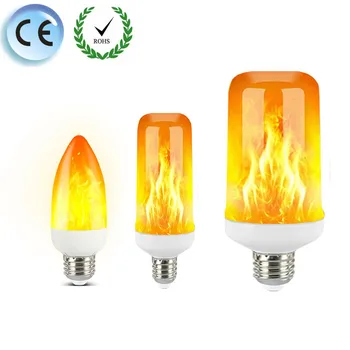 

2020 New LED Dynamic Flame Effect Fire Light Bulb E27 B22 E14 LED Corn Bulb Creative Flickering Emulation 5W 12W LED Lamp Light