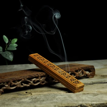 

Incense joss stick box incense disc hollow Incenses burner horizontal Kung Fu incense lore supplies Bamboo censer