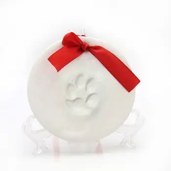 Air-Dries Soft Commemorative Paw Print Inkpad with Red Ribbon Christmas Ornament T8WE 
Air-Dries Soft Commemorative Paw Print Inkpad with Red Ribbon Christmas Ornament T8WE