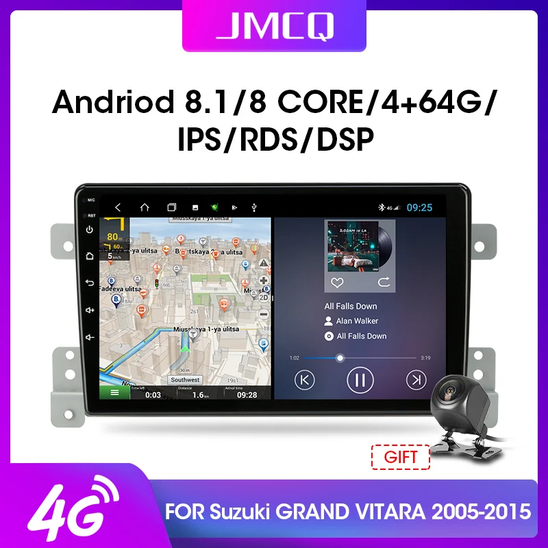 JMCQ 9" 4G+WiFi DSP 2din Android Car Radio Multimedia Video Player Navigation GPS For Suzuki Grand Vitara 2005-2015 Head Unit
JMCQ 9" 4G+WiFi DSP 2din Android Car Radio Multimedia Video Player Navigation GPS For Suzuki Grand Vitara 2005-2015 Head Unit
