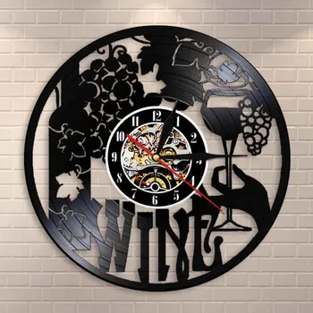 Wine Logo Wall Clock Winery Bottle Glass Grape Vine Drink Drinking Alcohol Liquor Pub Bar Label Emblem Vinyl Record Wall Clock
Wine Logo Wall Clock Winery Bottle Glass Grape Vine Drink Drinking Alcohol Liquor Pub Bar Label Emblem Vinyl Record Wall Clock