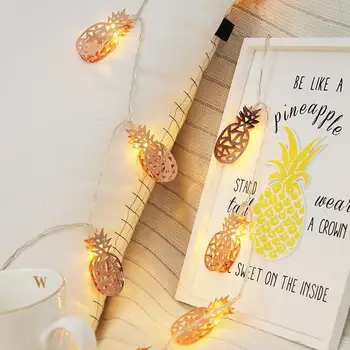 Rose Iron LED Pineapple String Lights Garlands Christmas String Light Battery Power for Home Party Decor 
Rose Iron LED Pineapple String Lights Garlands Christmas String Light Battery Power for Home Party Decor