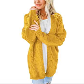 Autumn Winter New Solid Color European American Cardigan Long Sleeve Long Knitted Sweater Casual Twist Cardigans Thick Sweater
Autumn Winter New Solid Color European American Cardigan Long Sleeve Long Knitted Sweater Casual Twist Cardigans Thick Sweater