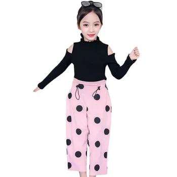 Kids Clothes Girls Knitted Sweater & Dot Pants Girls Outfits Off Shoulder Clothes Girl Fall Fashion Winter Kids Suit New Year 
Kids Clothes Girls Knitted Sweater & Dot Pants Girls Outfits Off Shoulder Clothes Girl Fall Fashion Winter Kids Suit New Year