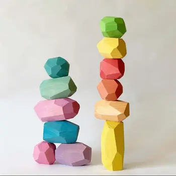 10 Pcs Children Wooden Colored Stone Stacking Game Building Block Kids Creative Educational Toy
10 Pcs Children Wooden Colored Stone Stacking Game Building Block Kids Creative Educational Toy