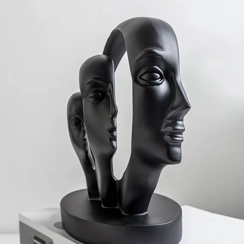 Modern Abstract Black Human Sculpture Statue Resin Home Decoration Accessories Gift Overlapping Dreamy Abstract Faces Sculpture
Modern Abstract Black Human Sculpture Statue Resin Home Decoration Accessories Gift Overlapping Dreamy Abstract Faces Sculpture