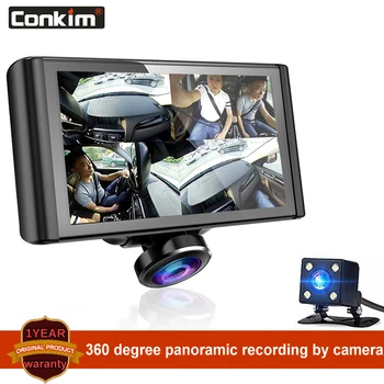 Conkim 5 inch Car DVR 360 degree with touch Dual channel Full HD Car Black Box built-in rear view mirror and GPS optional
Conkim 5 inch Car DVR 360 degree with touch Dual channel Full HD Car Black Box built-in rear view mirror and GPS optional