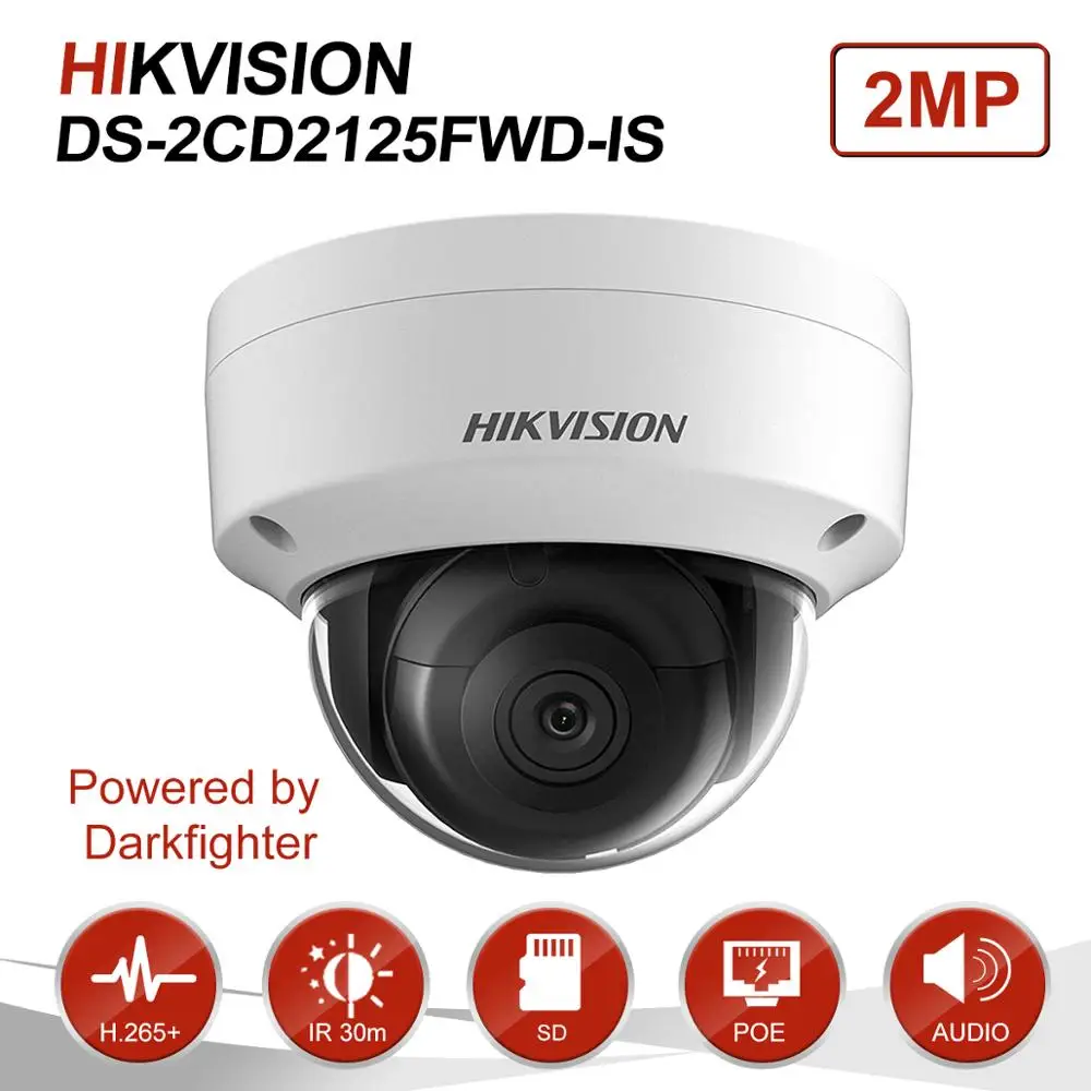 Hikvision 2MP Dome POE IP Camera Home/Outdoor Security With Darkfighter SD Card Slot H.265 IP67 Network Cam DS-2CD2125FWD-IS
Hikvision 2MP Dome POE IP Camera Home/Outdoor Security With Darkfighter SD Card Slot H.265 IP67 Network Cam DS-2CD2125FWD-IS