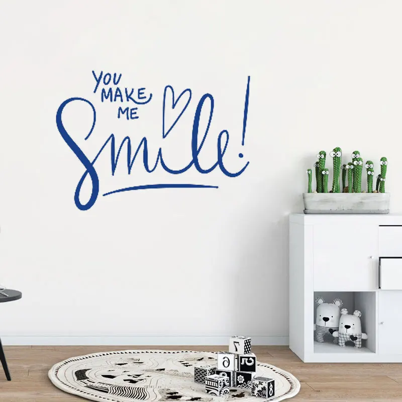 Виниловая Съемная Настенная Наклейка «You Make Me Smile», декоративная настенная бумага CX192 для гостиной
Виниловая Съемная Настенная Наклейка «You Make Me Smile», декоративная настенная бумага CX192 для гостиной