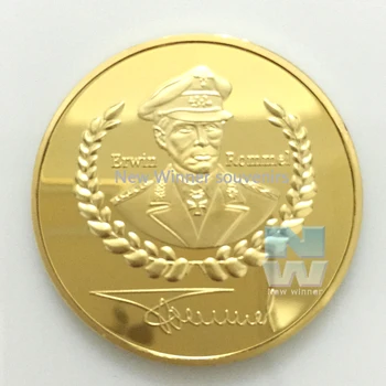 WW2 Deutsche Erwin Rommel 999 Fine Gold Plated commemorative custom german coin Free shipping 
WW2 Deutsche Erwin Rommel 999 Fine Gold Plated commemorative custom german coin Free shipping