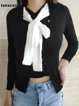 Free Shipping Contrasting Color Lace Bowknot Elastic Knitted Fake Two Cardigans Ladies Autumn New Style Thin Style Fashion
Free Shipping Contrasting Color Lace Bowknot Elastic Knitted Fake Two Cardigans Ladies Autumn New Style Thin Style Fashion