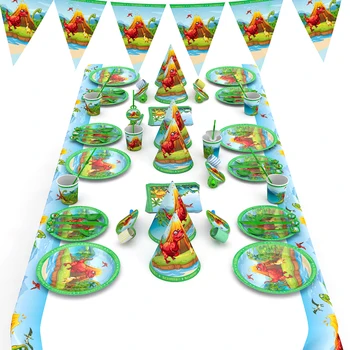 Dinosaur Party Tableware Paper Plate Cup Napkins Tablecloth Banner Happy Birthday Party Supplies for Boys
Dinosaur Party Tableware Paper Plate Cup Napkins Tablecloth Banner Happy Birthday Party Supplies for Boys