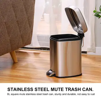 Home Zone Stainless Steel Step Pedal Waste Bin Mute Kitchen Trash Can Cleaning Storage Bin With Removable Trash Bin Liner Cover
Home Zone Stainless Steel Step Pedal Waste Bin Mute Kitchen Trash Can Cleaning Storage Bin With Removable Trash Bin Liner Cover