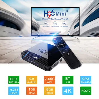 4K RK3328A Smart TV Box Support 2.4G 5G Wifi USB 3.0 Media Player Replacement for H96 Mini H8,1GB+8GB
4K RK3328A Smart TV Box Support 2.4G 5G Wifi USB 3.0 Media Player Replacement for H96 Mini H8,1GB+8GB