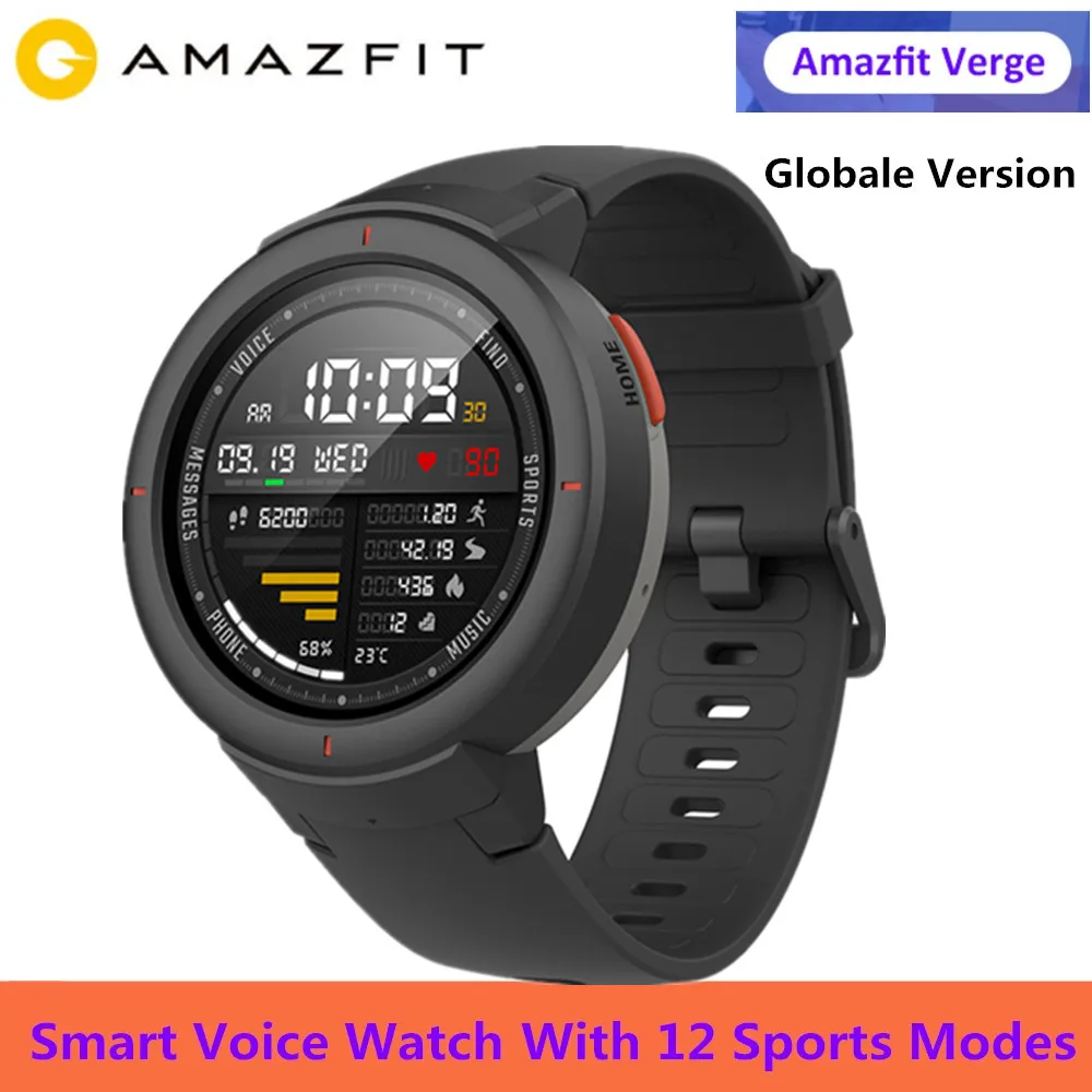 Global Version Huami AMAZFIT Verge 3 GPS Smart Watch IP68 AMOLED Screen Answer Calls Smartwatch Multi Sports for MI MI8
Global Version Huami AMAZFIT Verge 3 GPS Smart Watch IP68 AMOLED Screen Answer Calls Smartwatch Multi Sports for MI MI8
