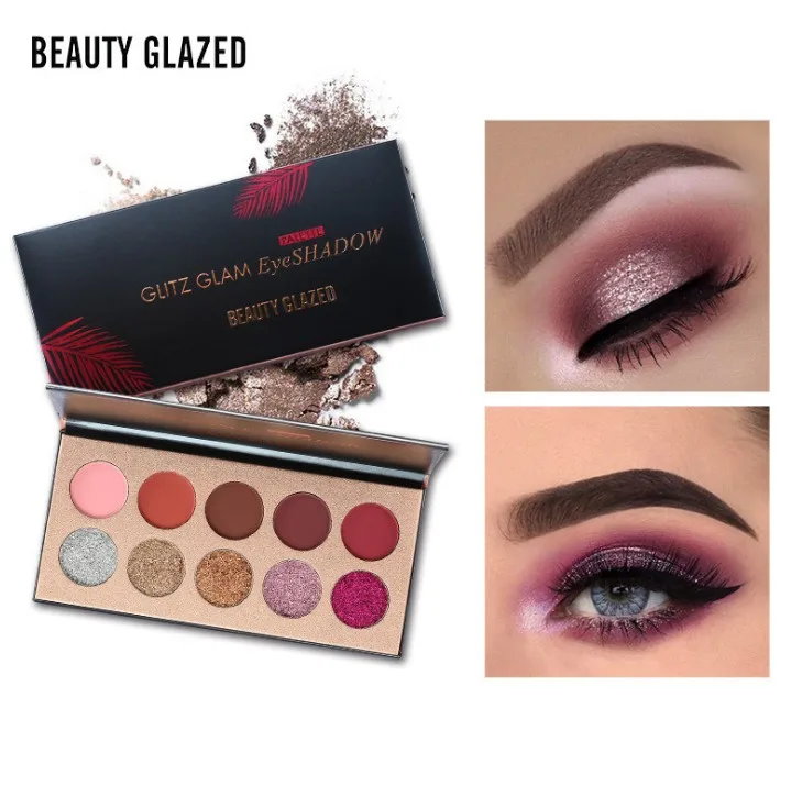 Beauty Glazed 10 Shades Pigmented Eye Shadow Makeup Eyeshadow Palette Glitter Shimmer Matte Warm Color Eyeshadow Pallete DHL
Beauty Glazed 10 Shades Pigmented Eye Shadow Makeup Eyeshadow Palette Glitter Shimmer Matte Warm Color Eyeshadow Pallete DHL