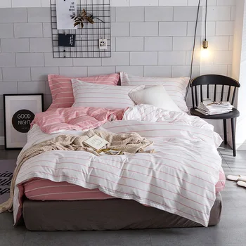 Bedspread Style 4Pcs Set Bedding Set Striped Printed Pillow Cover Soft and Comfortable Quilt Cover Breathable
Bedspread Style 4Pcs Set Bedding Set Striped Printed Pillow Cover Soft and Comfortable Quilt Cover Breathable