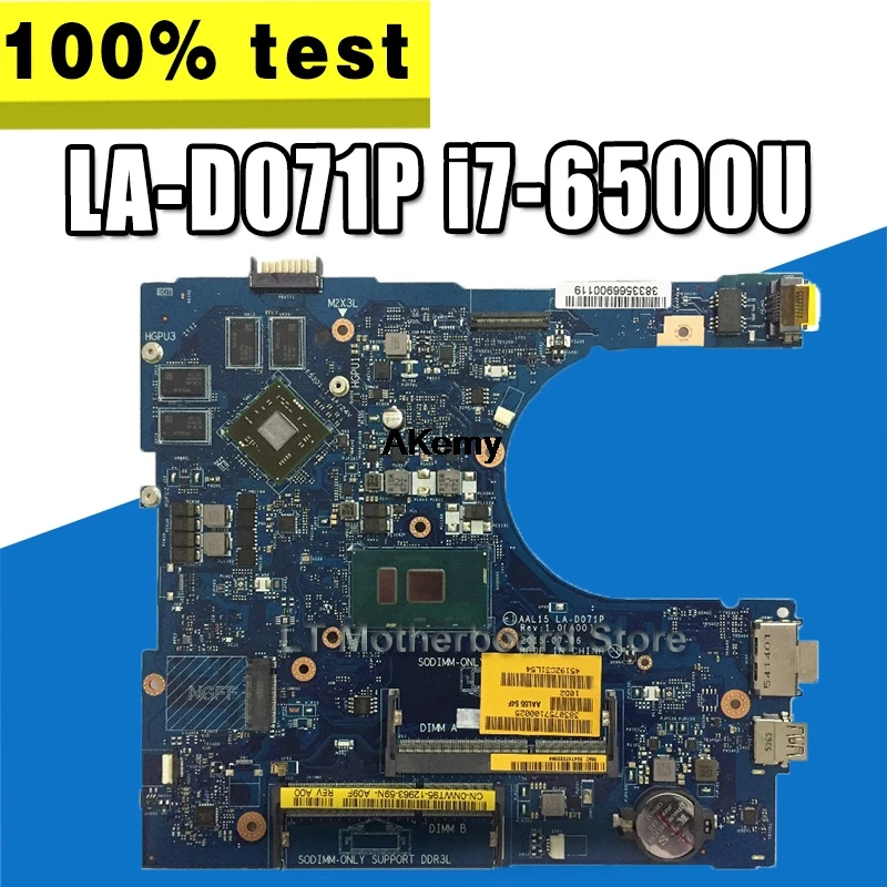 CN-F1J0W Mainboard For Dell Inspiron 15 5559 17 5759 With I7-6500U Cpu Laptop Motherboard F1J0W 0F1J0W Aal15 LA-D071P
CN-F1J0W Mainboard For Dell Inspiron 15 5559 17 5759 With I7-6500U Cpu Laptop Motherboard F1J0W 0F1J0W Aal15 LA-D071P