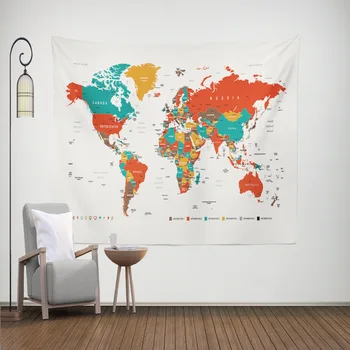 Map Series European and American Hanging Cloth Black and White Color World Map Wall Decoration Background Bedroom Study Tapestry
Map Series European and American Hanging Cloth Black and White Color World Map Wall Decoration Background Bedroom Study Tapestry