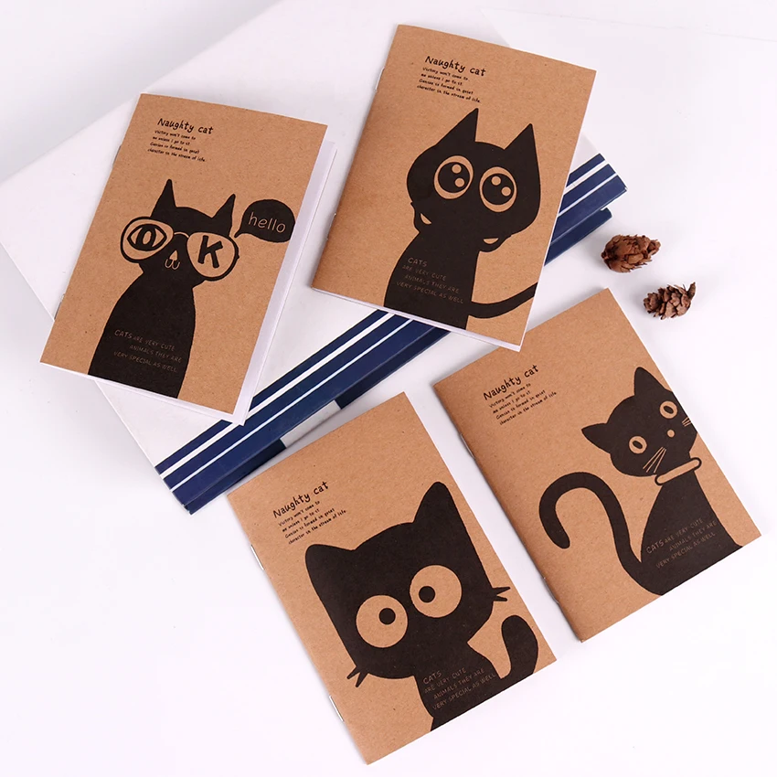 Kraft Paper Black Cat Notebook Vintage Notepad Copybook Daily Memos Kraft Cover Journal Note Books Office Stationery 1PC
Kraft Paper Black Cat Notebook Vintage Notepad Copybook Daily Memos Kraft Cover Journal Note Books Office Stationery 1PC
