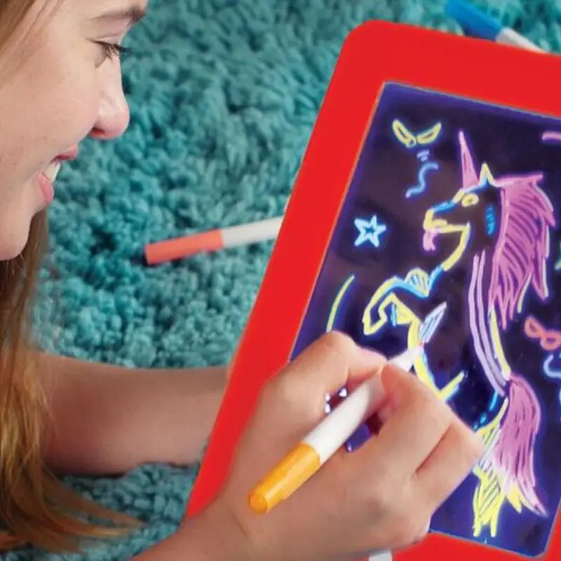 3D Magic Drawing Board Creative Kids Children Pen LED Lights Glow Art Sketchpad H37A 
3D Magic Drawing Board Creative Kids Children Pen LED Lights Glow Art Sketchpad H37A