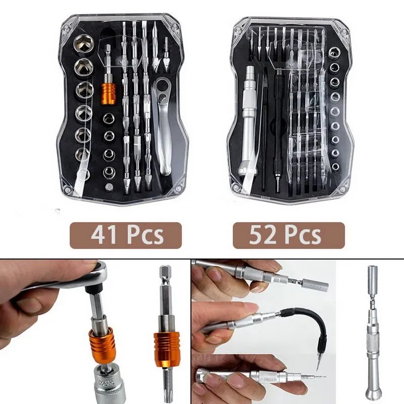 Screwdriver Set Ratchet Wrench Repair Device Hand Tool Set Multi-function Precision Screw Driver Bit Extractor Demolition
Screwdriver Set Ratchet Wrench Repair Device Hand Tool Set Multi-function Precision Screw Driver Bit Extractor Demolition