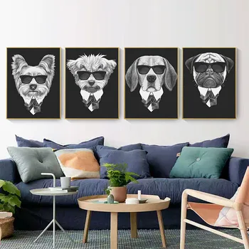 Christmas Decoration Canvas Painting Animal Posters Black and White Cat and Dog Wall Art Picture Cuadros Decorativos Home Decor
Christmas Decoration Canvas Painting Animal Posters Black and White Cat and Dog Wall Art Picture Cuadros Decorativos Home Decor