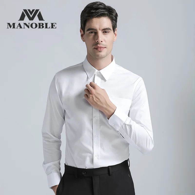 High Quality Men's Dress Shirt 2020 Brands New Fashion Regular Fit Shirts Business Long Sleeve with Cufflink Solid Color White
High Quality Men's Dress Shirt 2020 Brands New Fashion Regular Fit Shirts Business Long Sleeve with Cufflink Solid Color White