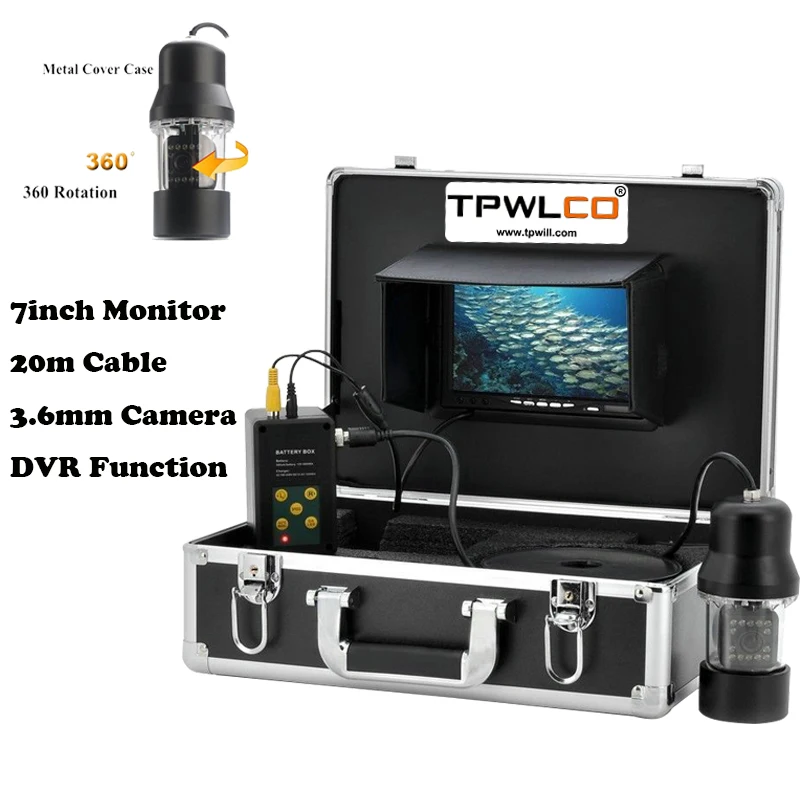 7inch LCD Fish Finder Waterproof Underwater 700TVL Fishing System 20m 3.6mm 360 Degree Rotation Camera With 14pcs LEDS And DVR
7inch LCD Fish Finder Waterproof Underwater 700TVL Fishing System 20m 3.6mm 360 Degree Rotation Camera With 14pcs LEDS And DVR