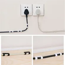 20 ピース/パック自己粘着ワイヤーオーガナイザーラインケーブルクリップバックルプラスチッククリップネクタイフィクホルダー 3*1.1*1 センチメートル(China)