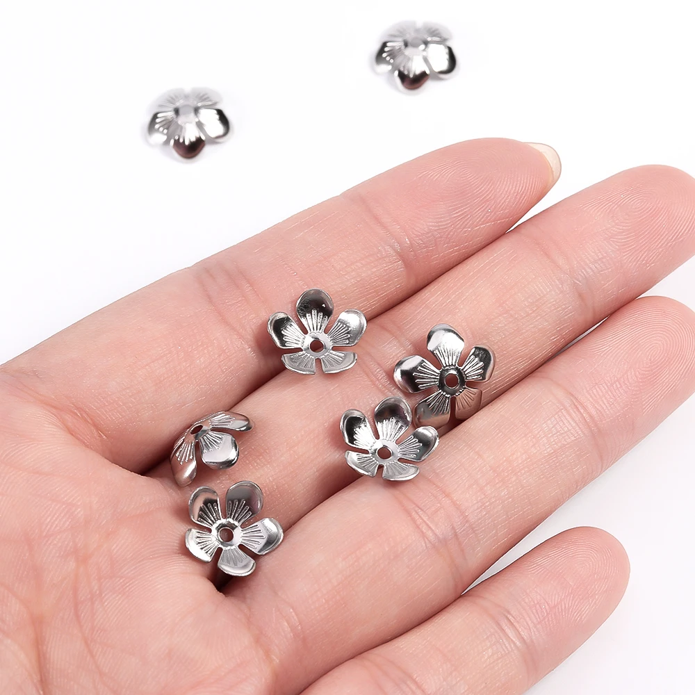 30/50/100PCS Flower Lotus Round Shape Stainless Steel Beads Caps Jewelry Findings Spacer Beads For Necklace Bracelets Making
30/50/100PCS Flower Lotus Round Shape Stainless Steel Beads Caps Jewelry Findings Spacer Beads For Necklace Bracelets Making