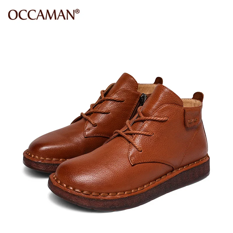 OCCAMAN New Fashion Solid Color Martin Boots Handmade Genuine Cow Leather Ankle Boots for Women 16128
OCCAMAN New Fashion Solid Color Martin Boots Handmade Genuine Cow Leather Ankle Boots for Women 16128
