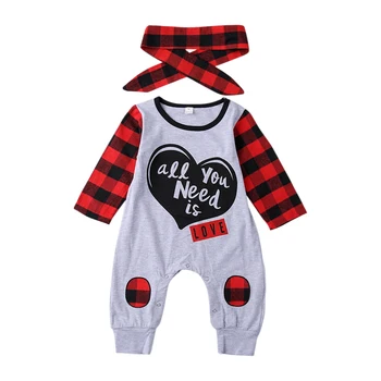 Leisure Clothes Set Baby Cotton Round Collar Long Sleeve Plaid Printing Patchwork Rompers Top Headband Casual Infants Jumpsuit
Leisure Clothes Set Baby Cotton Round Collar Long Sleeve Plaid Printing Patchwork Rompers Top Headband Casual Infants Jumpsuit