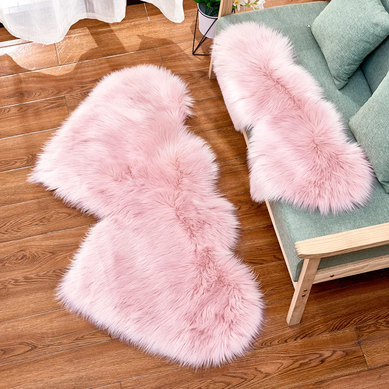 Double Heart Shape Carpet Faux Fur Imitation Wool Rug Floor Area Rugs Artificial Sheepskin Shaggy Carpet Living Room Bedroom Mat
Double Heart Shape Carpet Faux Fur Imitation Wool Rug Floor Area Rugs Artificial Sheepskin Shaggy Carpet Living Room Bedroom Mat