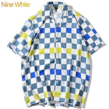 Hip hop shirt street 2020 summer men's Harajuku beach shirt casual fashion plaid mosaic shirt short sleeve 
Hip hop shirt street 2020 summer men's Harajuku beach shirt casual fashion plaid mosaic shirt short sleeve