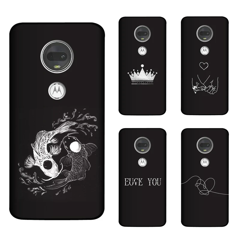 Мягкий силиконовый чехол для Motorola Moto G7 G6 One P30 Play Матовые чехлы с рисунком E5 Power
