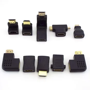 2 in 1 HDMI Connector Male to Female Converter Coupler Mini Micro Adapter Extender Cable Laptop 1080P HDTV 90 180 270 360 Degree
2 in 1 HDMI Connector Male to Female Converter Coupler Mini Micro Adapter Extender Cable Laptop 1080P HDTV 90 180 270 360 Degree