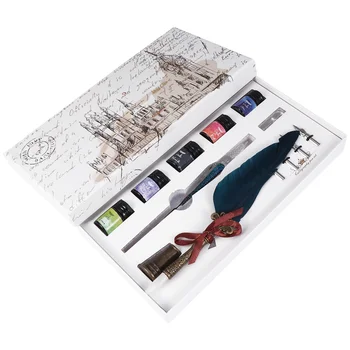 1 Set Crystal Glass Pen Set Delicate Retro Feather Pen Kit Replaceable Pen Dip Kit Art Supplies for Home Office Studio Writing (
1 Set Crystal Glass Pen Set Delicate Retro Feather Pen Kit Replaceable Pen Dip Kit Art Supplies for Home Office Studio Writing (