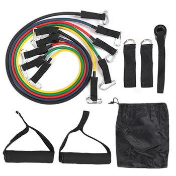 11pcs/set Multi-color Pull Rope 100 Pound TPE Elastic Resistance Band Gym Body Building Equipment Tools Fitness Equipments
11pcs/set Multi-color Pull Rope 100 Pound TPE Elastic Resistance Band Gym Body Building Equipment Tools Fitness Equipments