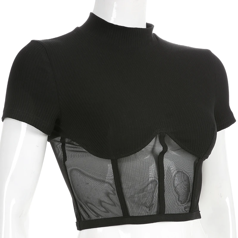 Black Mesh T-Shirt (1)