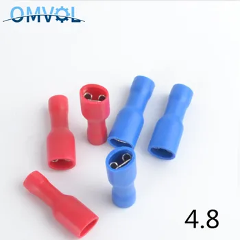 50pcs 25pcs Red +25pcs Blue Fully Insulated 4.8mm Female Spade Connector Crimp Terminal 
50pcs 25pcs Red +25pcs Blue Fully Insulated 4.8mm Female Spade Connector Crimp Terminal